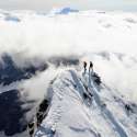 Snow-covered Valais mountain landscape