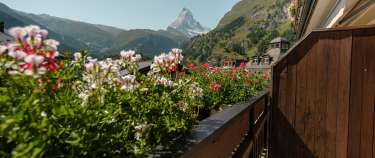 Matterhornblick vom Zimmerbalkon